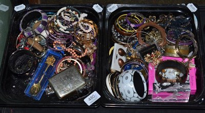 Lot 480 - Costume jewellery (on two trays)