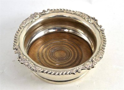 Lot 484 - Silver wine coaster