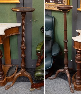 Lot 1352 - A 19th Century Carved Mahogany Torchere, the...