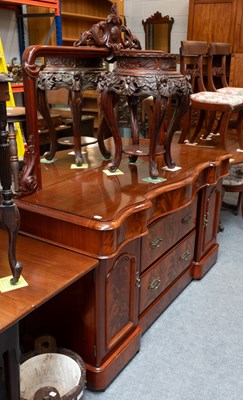 Lot 1448 - A Victorian Mahogany Mirror-Backed Sideboard,...