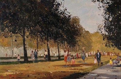 Lot 512 - Roy Petley (b.1950) "Stroll Through the Park"...
