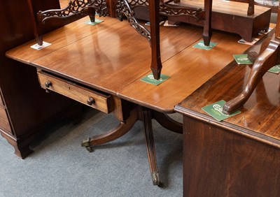 Lot 1380 - A George III Mahogany Dropleaf Table, on...