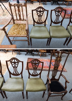 Lot 1398 - A Set of Four 19th Century Shield Back Dining...