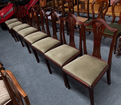 Lot 1413 - A Set of Eight Reproduction Shield Back Dining...