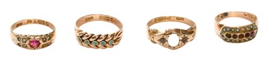 Lot 429 - Three 9 Carat Gold Rings, of varying design...