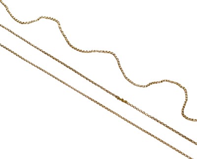 Lot 433 - Three Cable Link Chains, measuring 42.8cm,...