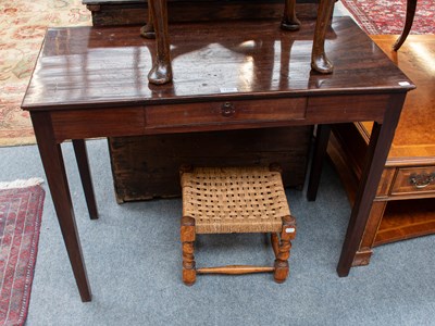 Lot 1428 - A George III Mahogany Side Table, fitted with...