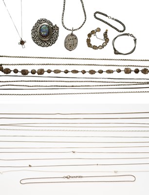 Lot 514 - A Quantity of Silver and White Metal Jewellery,...