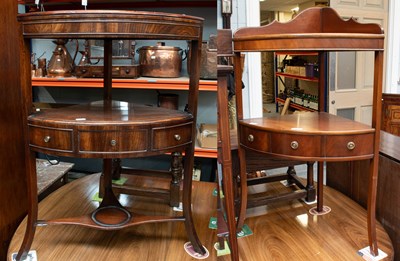 Lot 1443 - Two George III Mahogany Corner Washstands