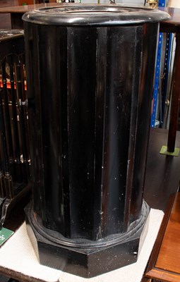 Lot 1449 - A Victorian Ebonised Marble Top Pot Cupboard,...