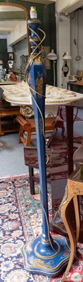 Lot 1500 - A Blue Painted Chinoiserie Standard Lamp, of...