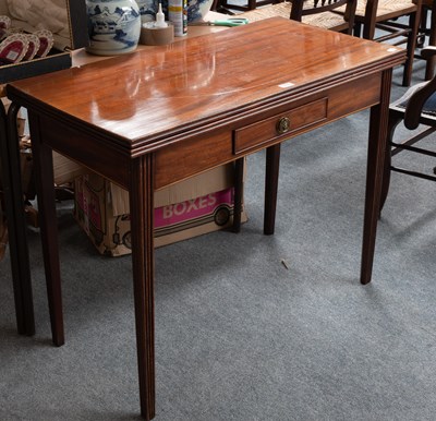 Lot 1476 - A George III Mahogany Fold Over Tea...