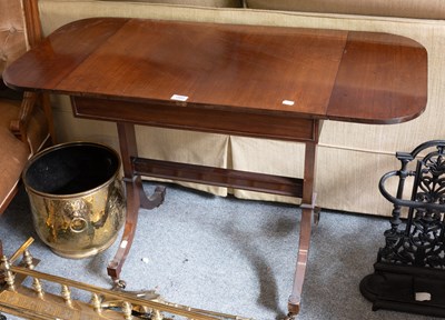 Lot 1502 - A Small 19th Century Mahogany Drop Leaf Sofa...