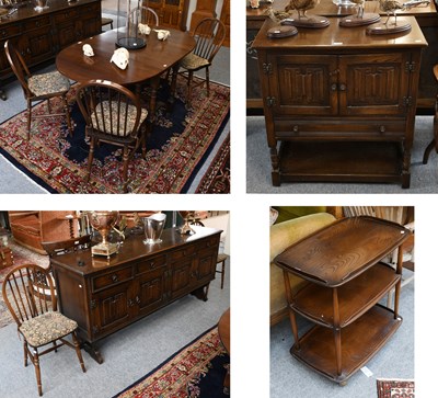 Lot 1514 - A Group of Furniture, comprising an oak...