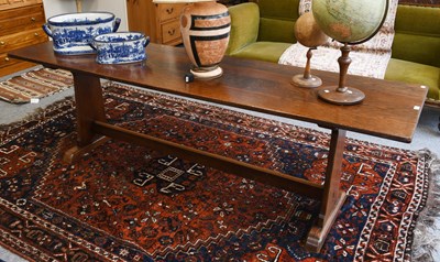 Lot 1515 - A Slender Oak Refectory Table, 244cm by 68cm...