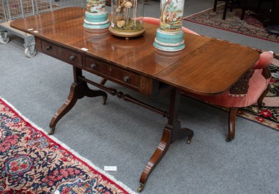 Lot 1530 - A 19th Century Mahogany Drop Leaf Sofa...