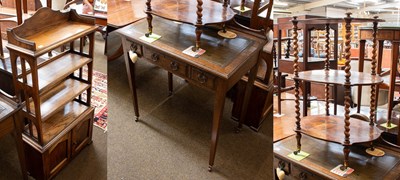 Lot 1440 - A Late 19th Century Oak Writing Table, with...