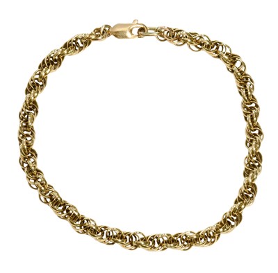 Lot 457 - A 9 Carat Gold Bracelet, length 17.5cm