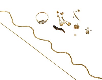 Lot 437 - A Small Quantity of Findings/Broken Jewellery,...