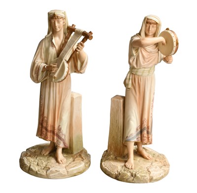 Lot 235 - A Pair of Royal Worcester Porcelain Hadley...