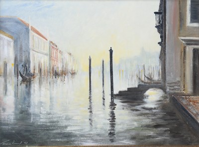 Lot 1252 - Terence Round (20th Century) View of Venice...