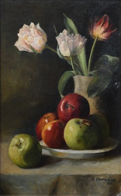 Lot 1247 - Nellie Lightowler (20th Century) Still life...