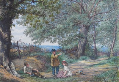 Lot 1220 - British School (19th Century) Children resting...