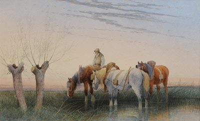 Lot 1224 - Frederick E Valter (c. 1860-1830) "Evening,...