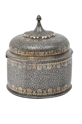 Lot 2069 - An Indian Parcel-Gilt Silver Betel-Box and Cover