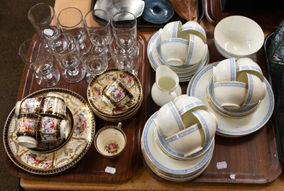 Lot 341 - Eight Glass Rummers, 19th century, a Coalport...