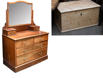 Lot 1373 - A Victorian Pine Blanket Box, 102cm by 57cm by...