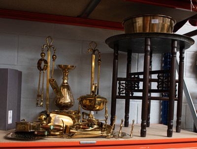Lot 351 - A Collection of 19th Century Brassware,...