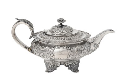 Lot 2120 - A George IV Silver Teapot