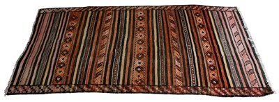 Lot 386 - Shiraz Flatweave Carpet, the field with an all...