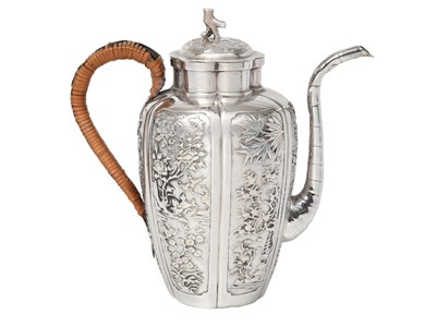 Lot 2090 - A Chinese Silver Coffee-Pot