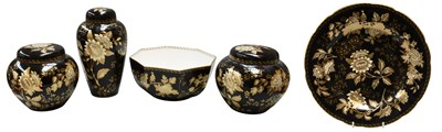 Lot 253 - Wedgwood "Black Tonquin", comprising, a tall...