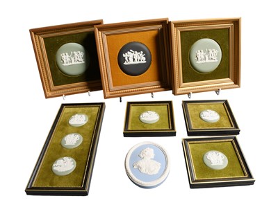 Lot 259 - Wedgwood Jasper Plaques, including pale blue H....