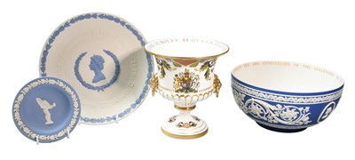 Lot 197 - Wedgwood Blue Jasper, comprising a bowl to...