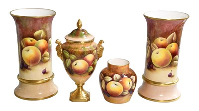 Lot 273 - A Pair of Coalport Porcelain Vases, by B....