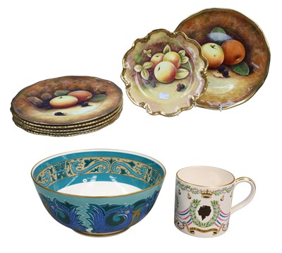 Lot 304 - A Set of Four Coalport Porcelain Plates,...