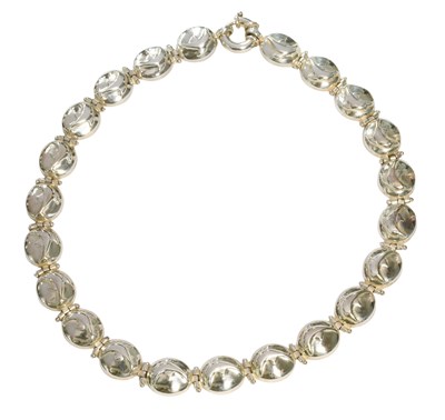 Lot 497 - A Silver Necklace, with elephant motif...