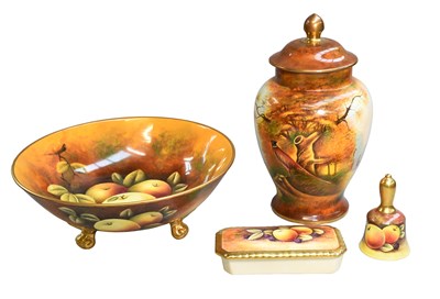 Lot 320 - A Coalport Porcelain Vase and Cover, by N....