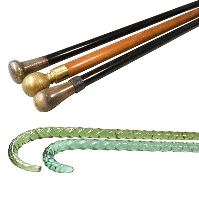 Lot 206 - Walking Canes and Sticks, comprising:...