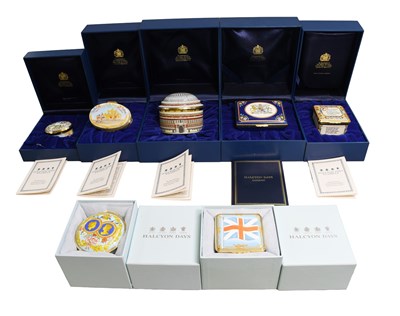 Lot 318 - Halcyon Days Enamels, a collection of limited...
