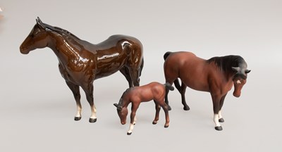 Lot 373 - Three Beswick Horses Including 'Quarter Horse',...