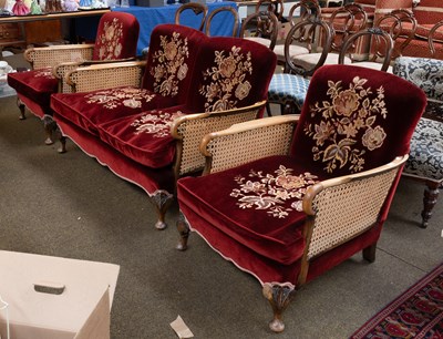 Lot 1410 - An Early 20th Century Double Caned Three-Piece...