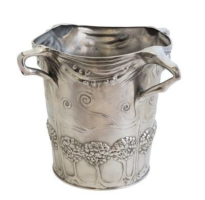 Lot 685 - A Jugendstil Silver Plated Wine Cooler, flared...