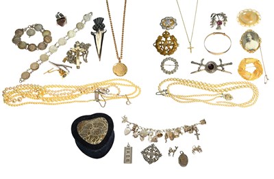 Lot 498 - A Quantity of Jewellery, including a charm...
