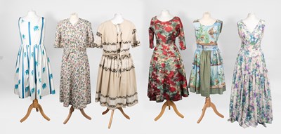Lot 2094 - Circa 1950s and Later Day Dresses comprising a...