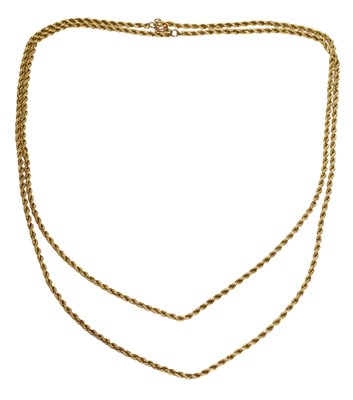 Lot 439 - A Two Row Rope Twist Necklace, length 45cm